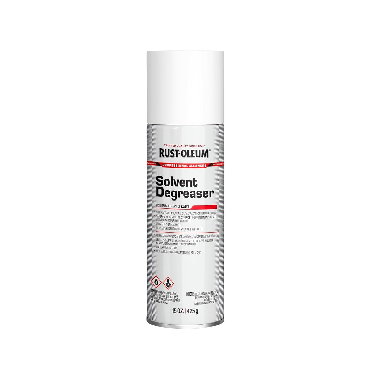 Rust-Oleum Professional Cleaners Solvent Degreaser | 15oz Aerosol | Professional Strength | Non-Chlorinated Formula