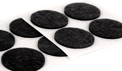 Furndiy Felt Furniture Pads for Hardwood Floors, Self-Adhesive Felt Pad for Chairs & Seat Legs, Easy Slide, Anti Scratch, Noise Stopper, Bumper & Buffer, Floor Protection - Based in USA - 0.8'' Black