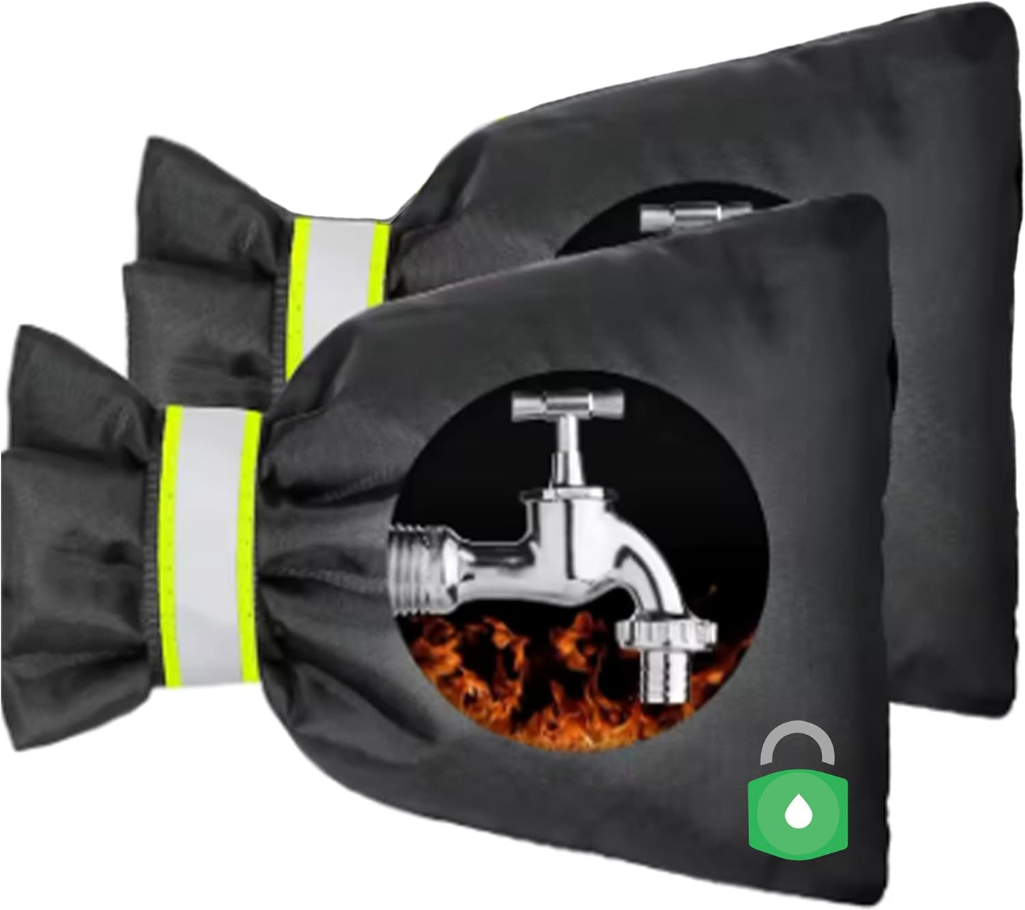 2 Count Insulated Outdoor Water Faucet Covers for Winter Freeze Protection | 6.7" W x 8.3"