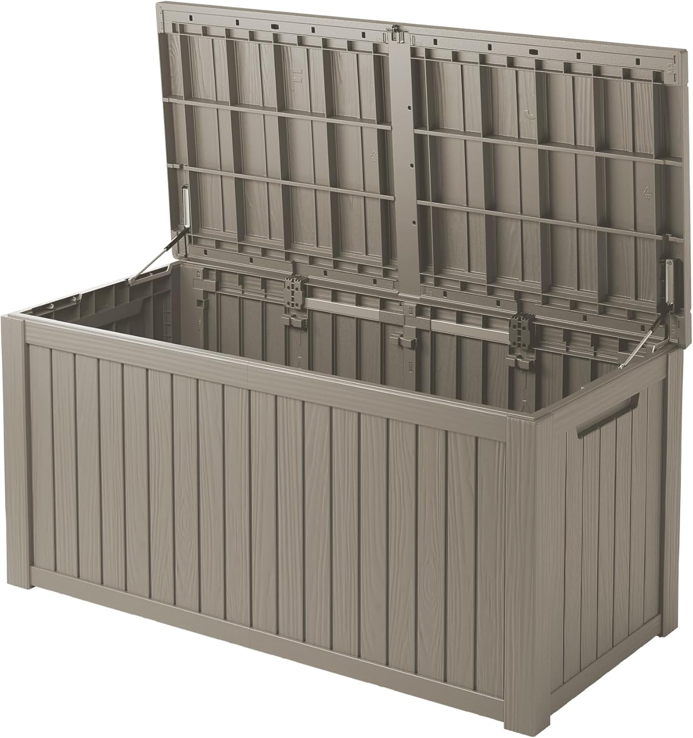 Outdoor Storage Box 325GAL Waterproof Resin Deck Box,Pool Accessories Supplies，UV-Resistant Lockable Package Delivery Bin for Garden Tools,Large Patio Outside Cushions,Chest,Furniture,Black