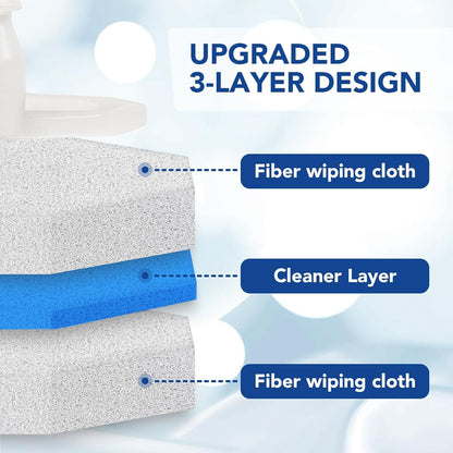 50 Count Toilet Wand Refills for Clorox, 5X Cleaning Power Toilet Bowl Wand Refills - No Falling Apart, Easy and Effective Bathroom Cleaning