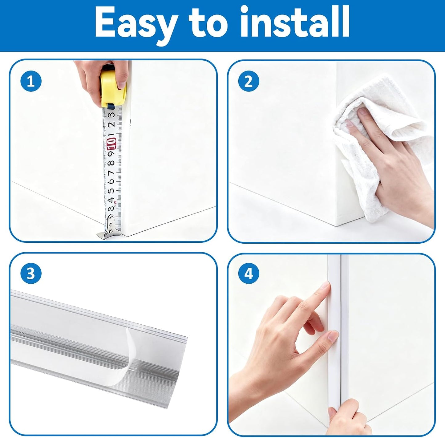INCREWAY 1Pack Wall Corner Protector, Self-Adhesive Corner Guard Edge Protection Strip, 6.56ft PVC Protector for Wall Furniture Door Frame Table Countertop Cabinet (Clear)
