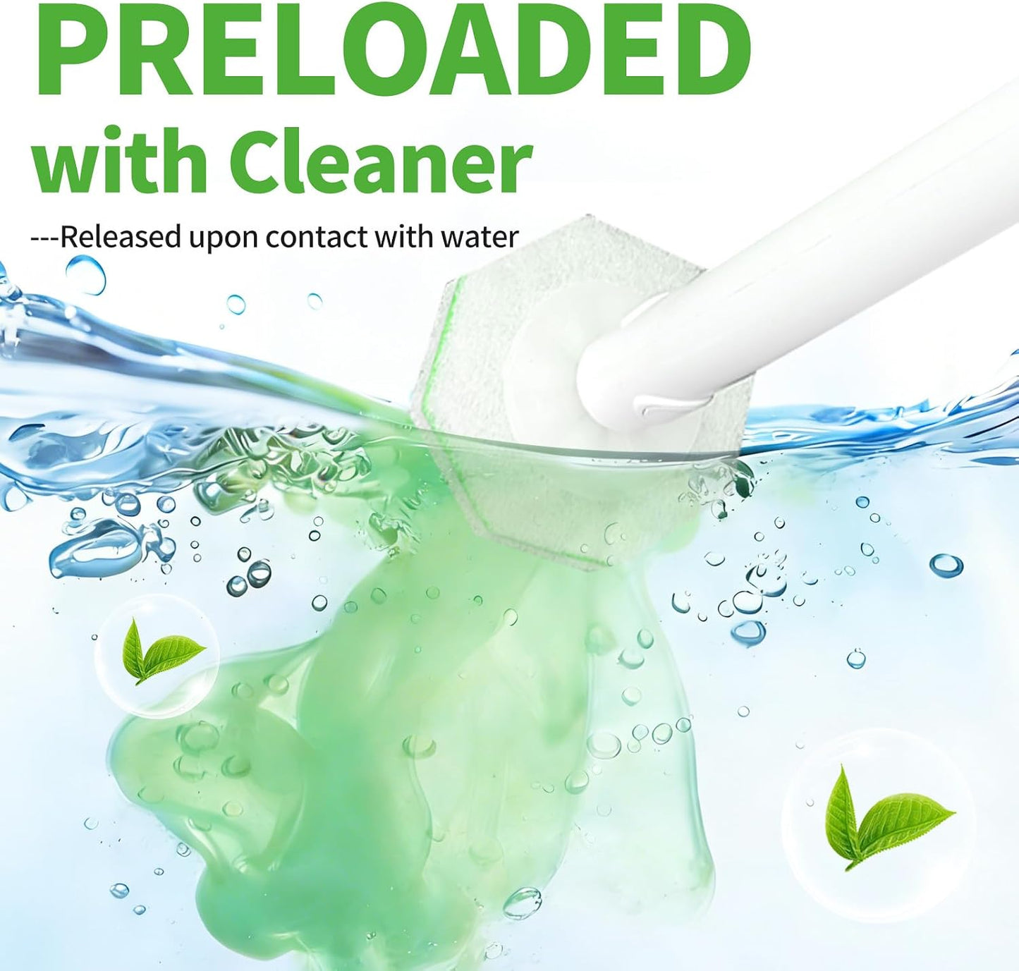 Toilet Bowl Wand Refills for Clorox, Toilet Cleaner Refills,100 Count | Compatible with Clorox Toilet System, Pre-Loaded Cleaner, 3-Layer Scrub Pads, 4X Cleaning Power , Lemon Lavender Scent