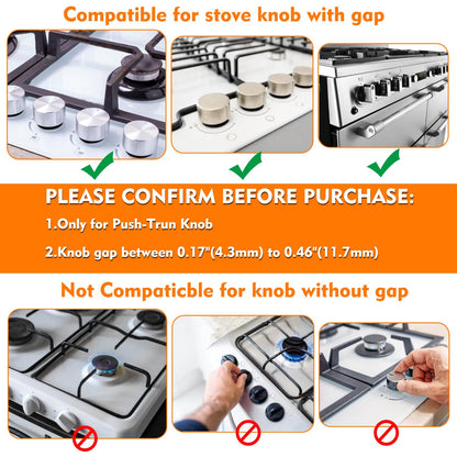 5 Pack Stove Knob Locks, Gas Stove Knob Lock, Oven Lock Child Safety Gas Stove Knob Covers, Prevent Children or Pets from Accidentally Turning on Gas Stove