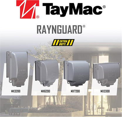 TayMac MX3200 RaynGuard Extra Duty Metal Weatherproof in-Use Cover, 1-Gang, Gray, 3.55 x 3.37 x 6.12 inches