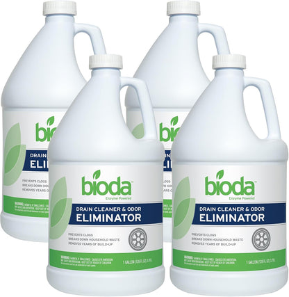 Bioda Professional Strength Enzyme Drain Cleaner, Septic Safe Drain Odor Eliminator, Smell Eliminator, 1 Gallon