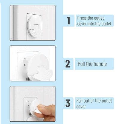 Bates- Outlet Covers Child Proof, 10 Pack, White, 3 Prong Outlet Covers