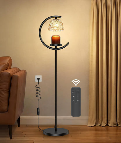 seenlast Candle Warmer Floor Lamp with Timer and Dimmer | Standing Electric Wax Melt Warmer for Home Decor, Living Room & Bedroom | Birthday Gifts for Women, Mom & Girlfriend