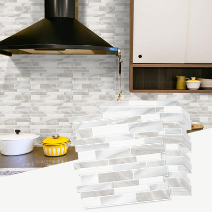 STICKGOO Thicker Design Peel and Stick Tile Backsplash, 12”×12” Stick on Backsplash for Kitchen, Self Adhesive Tile Stickers for Kitchen Backsplash and Bathroom(10 Sheets, Vintage Stone)