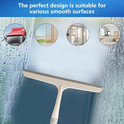 3 Pcs Shower Squeegee for Glass Doors, Car Window Squeegee, Streak-Free Mirror Cleaner Tool for Bathroom Kitchen Sink Countertop Tile Glass Shower Door Scraper Household Squeegees, with 3 Hooks