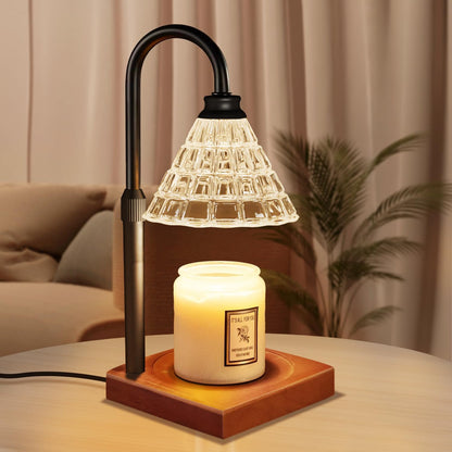 Candle Warmer Lamp with Dimmer, 2H/4H/8H Timer, Compatible with Yankee Candle Large Jar Candle, Home Decor Gift for her, Birthday Gift for mom, Home Scented Jar Candles Heater (Black)