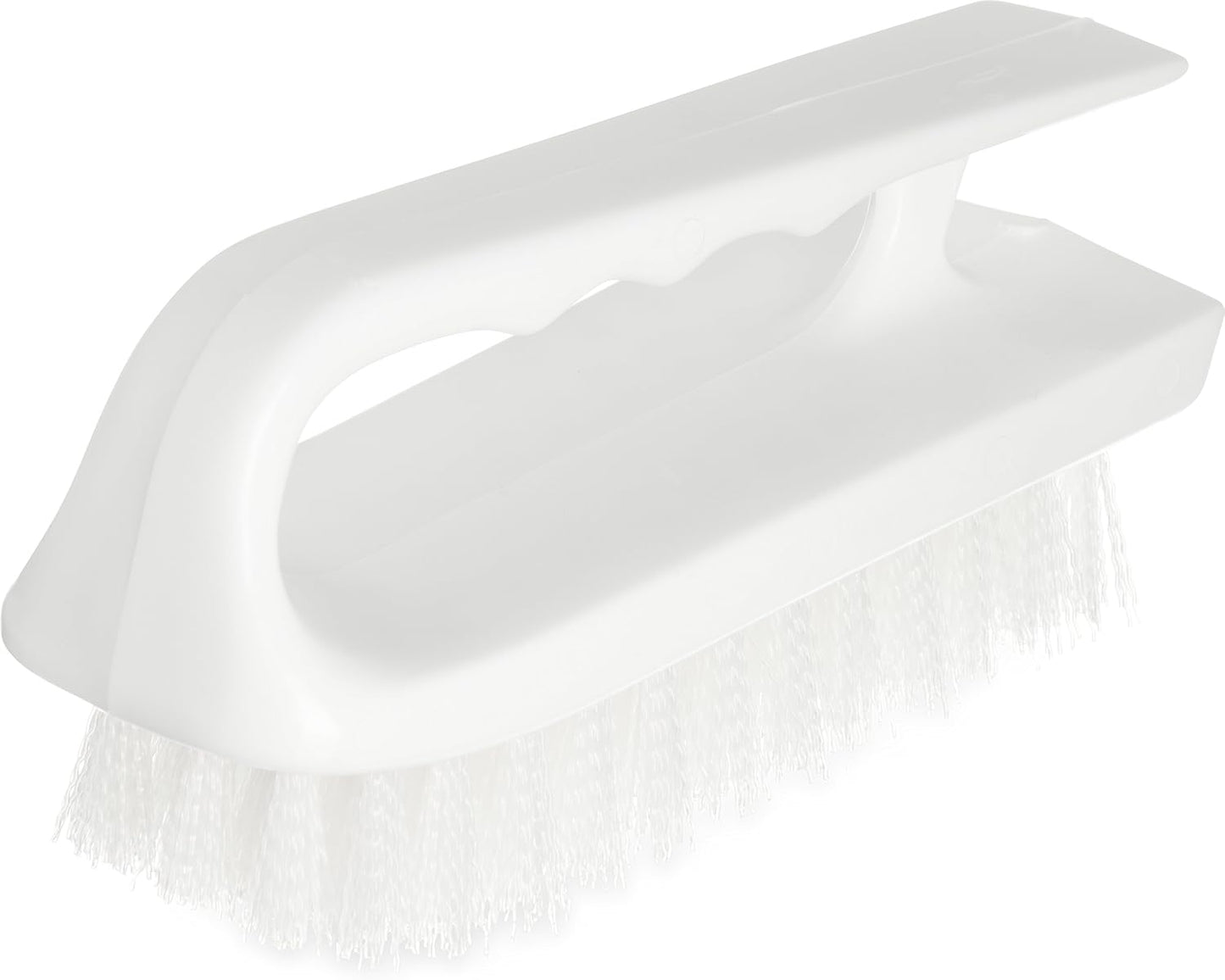 SPARTA Heavy Duty Scrub Brush, Hand Brush with Iron Shape Handle Design for Scrubbing Kitchen Pots and Pans or Bathroom Sink and Shower, 6 Inches, Black, Twin