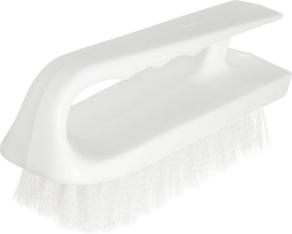 SPARTA Heavy Duty Scrub Brush, Hand Brush with Iron Shape Handle Design for Scrubbing Kitchen Pots and Pans or Bathroom Sink and Shower, 6 Inches, Black, Twin