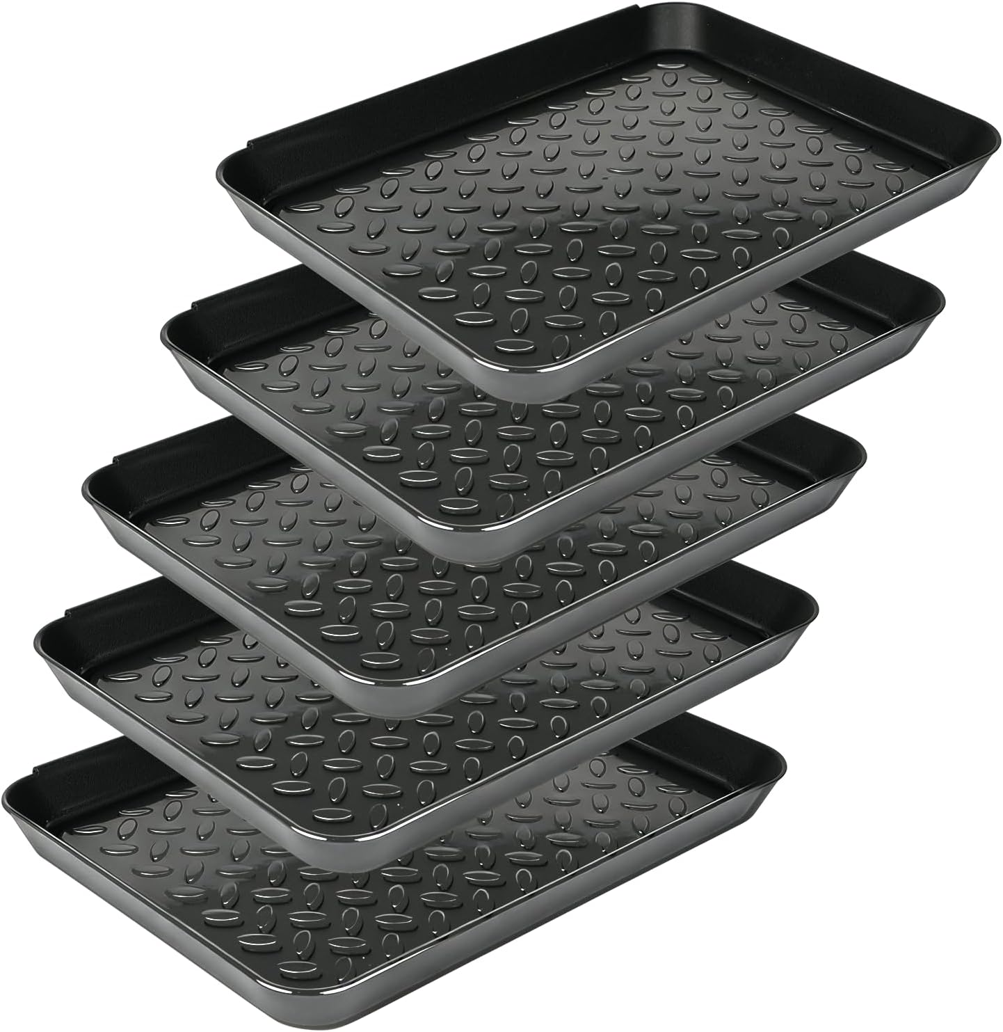 3Pcs Shoe Tray 14 x 11 Inch Waterproof Mat Wet Plastic Small Boot Tray, Multi-Purpose Garden Tool for Entryway Indoor
