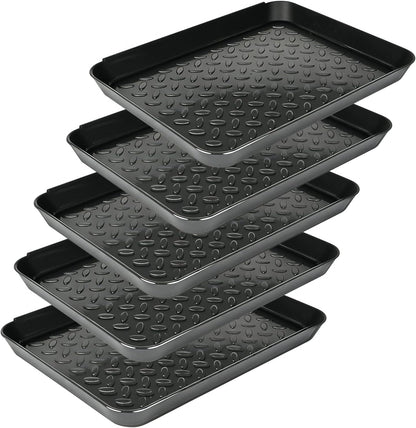 3Pcs Shoe Tray 14 x 11 Inch Waterproof Mat Wet Plastic Small Boot Tray, Multi-Purpose Garden Tool for Entryway Indoor