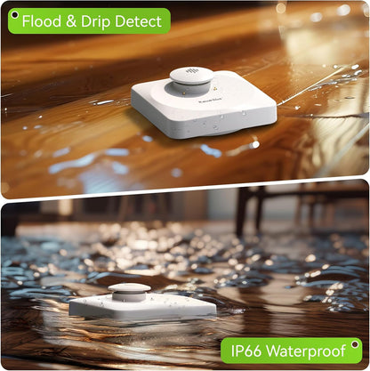 RAINPOINT Floating Remote WiFi Water Leak Detector for Home Basement 3 Pack with Hub,Wireless Siren Alarm Leakage Sensor Email & APP Push Notification Kitchen Sink,Bathroom,Laundry,Warehouse