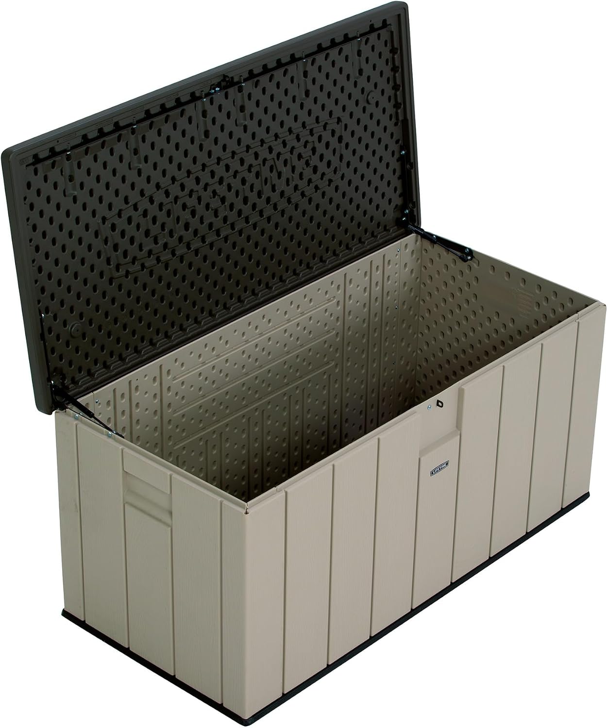 LIFETIME 60012 Extra Large Deck Box, 130 Gallon, Desert Sand/Brown