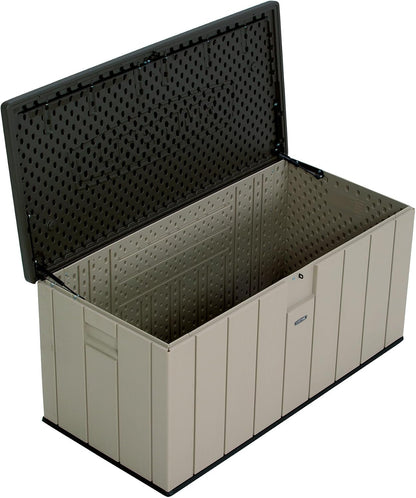 LIFETIME 60012 Extra Large Deck Box, 130 Gallon, Desert Sand/Brown