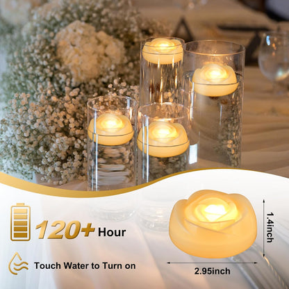 Enido Flameless Candles with Remote, 9 PC Outdoor Waterproof Battery Operated LED Pillar Candles, Flickering Electric Candles with Timer, 3" x 4" 5" 6" for Lantern, Patio, Wedding, Easter