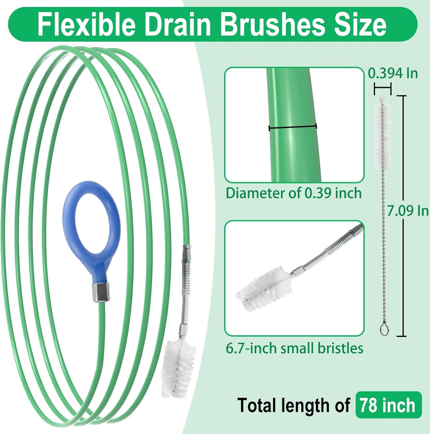 Auto Sunroof Drain Cleaning Tool, 120 Inch Flexible Tube Cleaning Brush, Drain Brush Extra Long Pipe Cleaners for Cars, Car Accessories, Car Sunroof Drain Hole Cleaner for Drains, Sewers, Windshields