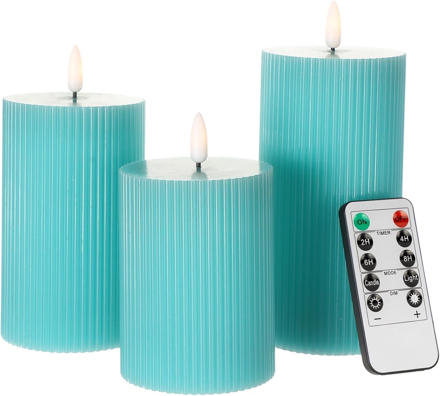 ANGELLOONG Flickering Flameless Candles, Realistic Battery Operated Candles with Remote and Timer, Set of 3 LED Candles for Room Fall Home Wedding Decor Centerpieces Table Party Valentines Decorations