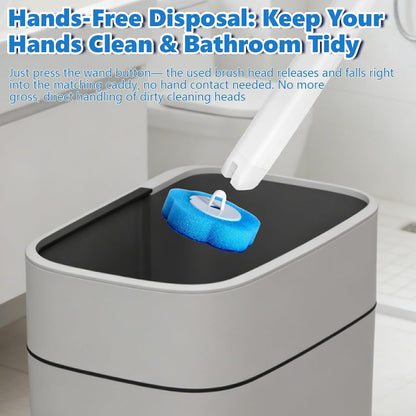 2 Pack Disposable Toilet Brush and Holder Set, Disposable Toilet Cleaning System Extended Handle with 48 Toilet Wand Refills, Toilet Brush for Toilet Bowl Cleaners, Bathroom Cleaning, Bathtub