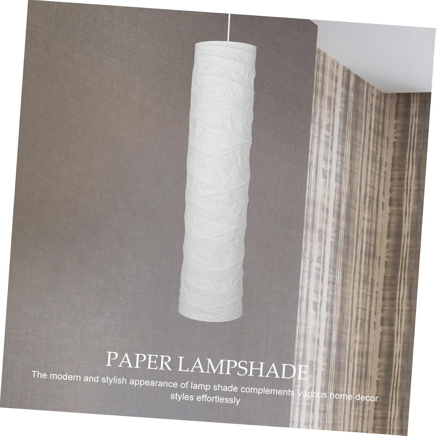 Foldable Japanese Paper Floor Lamp Shade Replacement with Soft Light for Living Room Bedroom Office - Easy Installation Modern Design 49.2X9.8X9.8In