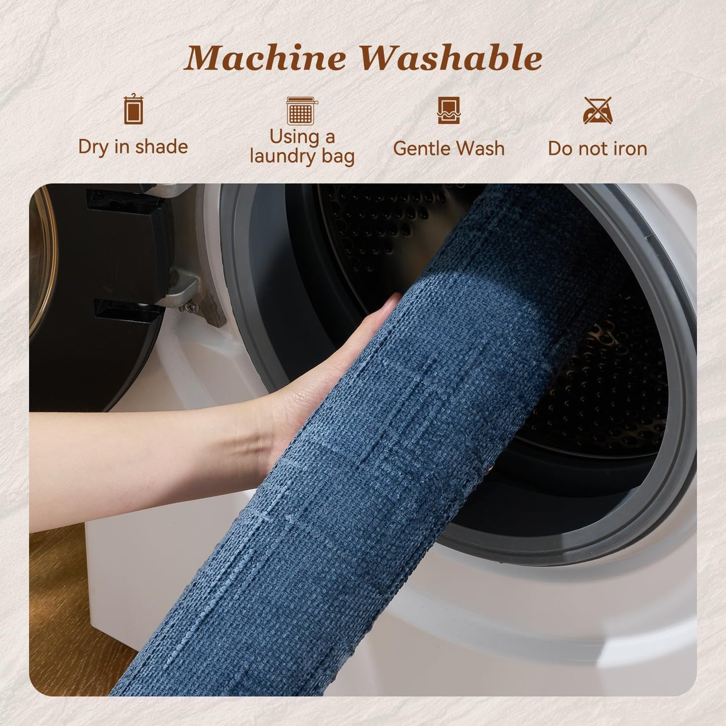 AMOAMI Bath Mat Non Slip Super Absorbent Quick Dry Bath Mats for Bathroom Floor Rubber Backing Washable Bathroom Rugs Modern Woven Jacquard Mat, Beside Tub Bath Rugs, 17" x 24", LightGrey