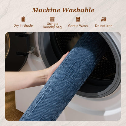 AMOAMI Bath Mat Non Slip Super Absorbent Quick Dry Bath Mats for Bathroom Floor Rubber Backing Washable Bathroom Rugs Modern Woven Jacquard Mat, Beside Tub Bath Rugs, 17" x 24", LightGrey
