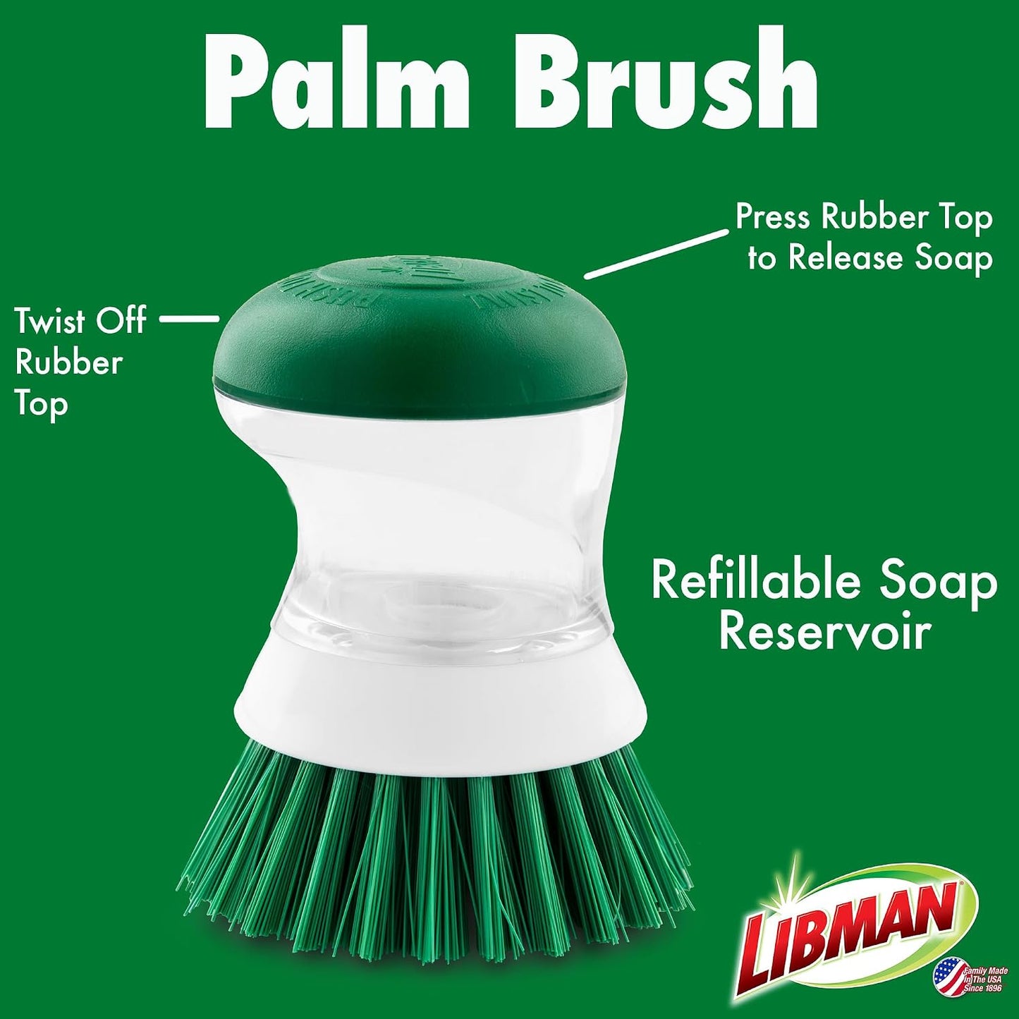 Libman Heavy Duty Scrub Brush Kit | Cleaning Brushes for Household Use | Tub Scrubber | Easy Grip Scrub Brush | Big Job Kitchen Brush | Dual Sided Tile & Grout Brush | 3 Different Brushes Included