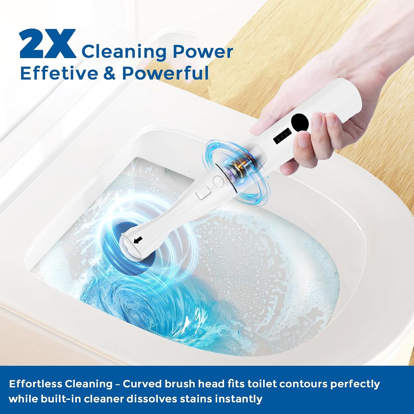 Electric Toilet Brush Scrubber 36PCS Disposable Heads for HK-047 Series
