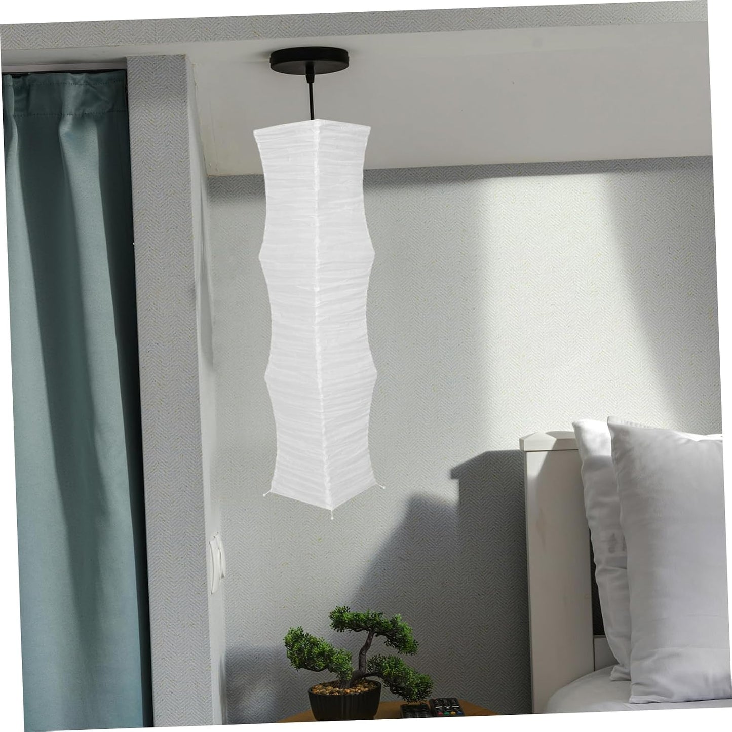 ABOOFAN Floor Lamp Shade Replacement – 49.21" Foldable Rice Paper Lampshade for Soft Light Diffusion & Easy Tool-Free Installation – for Living Room, Bedroom, Office