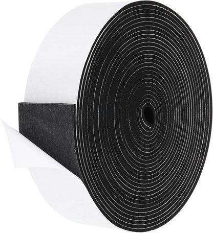 PATIKIL Weather Stripping Door Seal Strip, 3/8 Inch x 1/4 Inch x 32 Ft Self Adhesive Soundproof High Density Foam Tape Insulation for Door Window Air Conditioning, White - Colors A