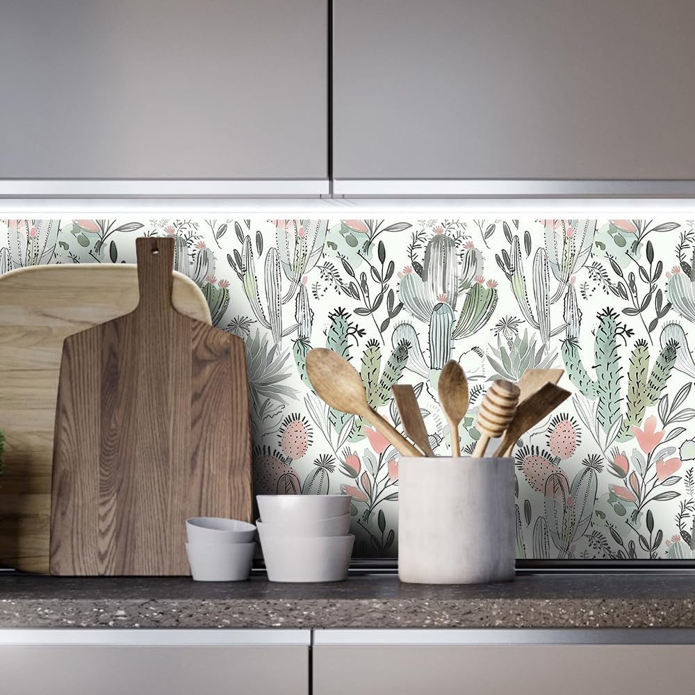 Floral Peel and Stick Wallpaper, 17.71" x 118.1" - Removable, Waterproof, Decorative Vinyl Wallpaper for Bedroom, Living Room