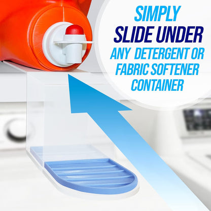 Simplation [2 Pack] Laundry Detergent Cup Holder, Detergent Drip Catcher (Upgraded Drip Tray), No More Mess or Leaks, Grip Style