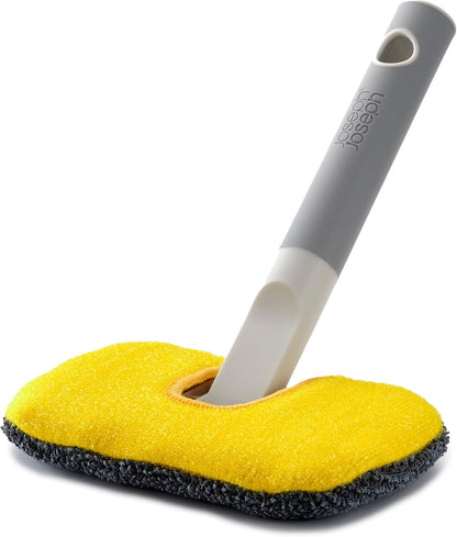 Joseph Joseph CleanTech 2-in-1 Tile and Tub Scrubber and Grout Cleaning Brush with V-Shaped Bristles