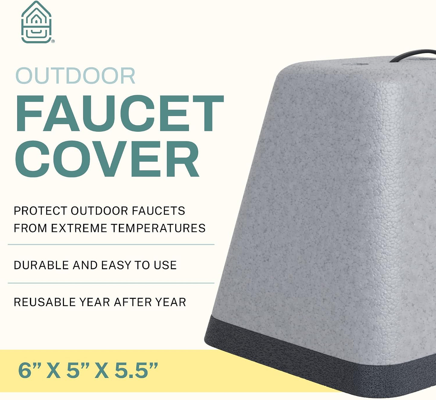 Home Intuition Outdoor Foam Faucet Covers for Winter Freeze Protection, 2 Pack