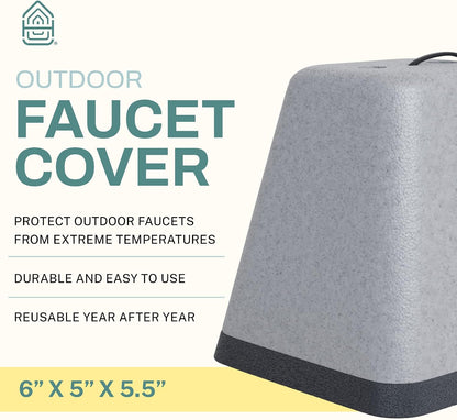 Home Intuition Outdoor Foam Faucet Covers for Winter Freeze Protection, 2 Pack