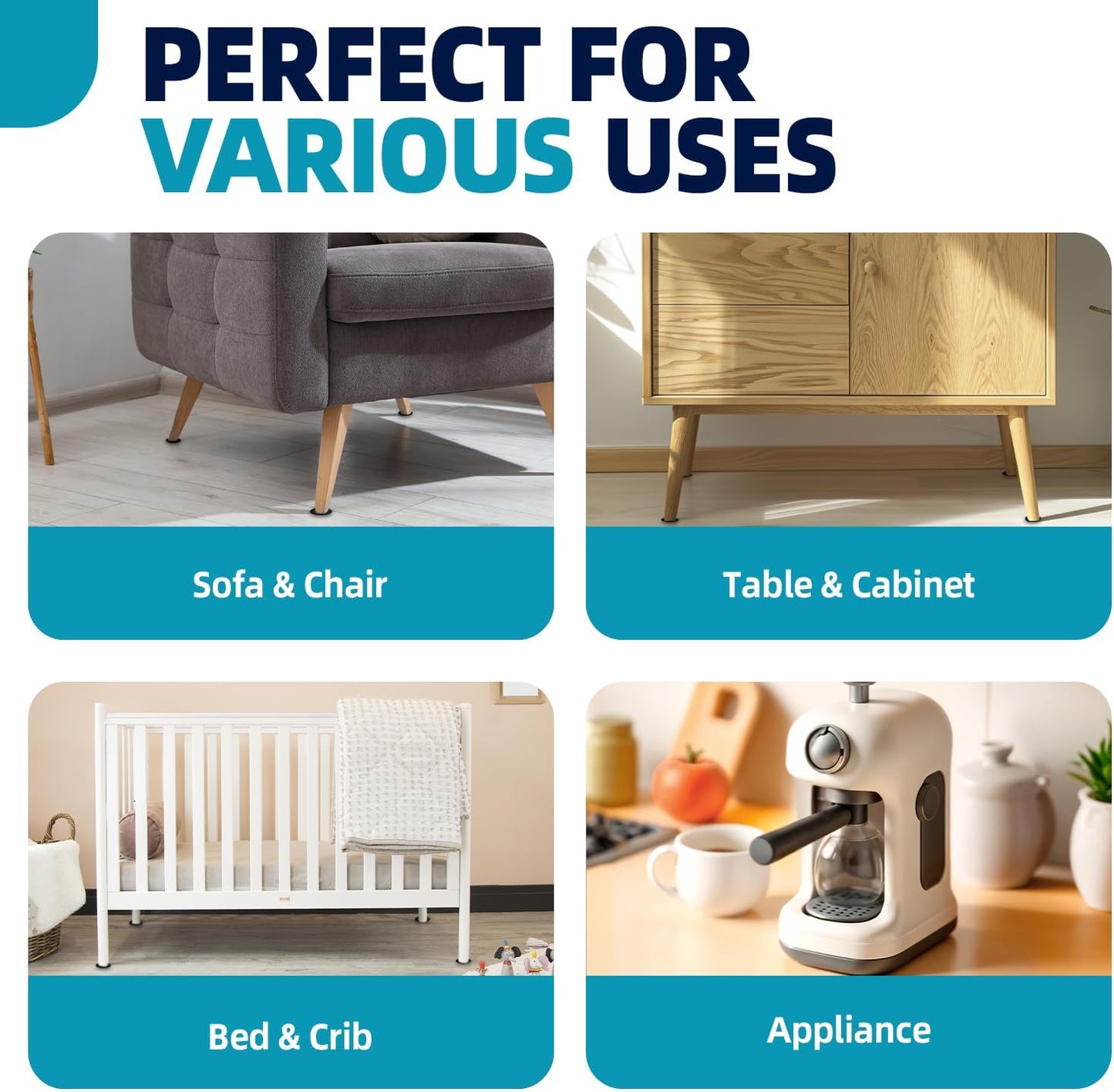 Felt Strips with Adhesive Backing, 1.96" x 16.4 ft Self Adhesive Felt Tape | Non-Slip Cuttable Furniture Pads for Chair Legs, Table, Sofa,Protects Hardwood Floors From Scratches Cuttable to Fit Any Size