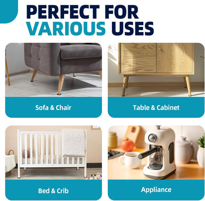 Felt Strips with Adhesive Backing, 1.96" x 16.4 ft Self Adhesive Felt Tape | Non-Slip Cuttable Furniture Pads for Chair Legs, Table, Sofa,Protects Hardwood Floors From Scratches Cuttable to Fit Any Size