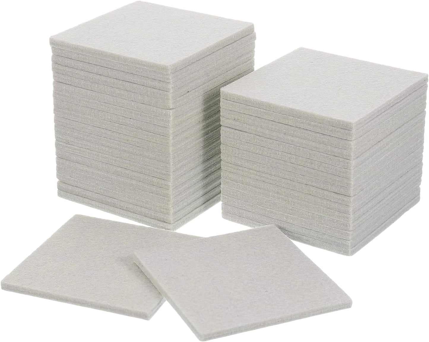 uxcell Furniture Pads, 36Pcs 1.5" - Square Self Adhesive Felt Furniture Pads, Floor Protectors for Furniture Feet Chairs Legs Hardwood Floors (Black)