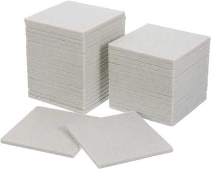 uxcell Furniture Pads, 36Pcs 1.5" - Square Self Adhesive Felt Furniture Pads, Floor Protectors for Furniture Feet Chairs Legs Hardwood Floors (Black)