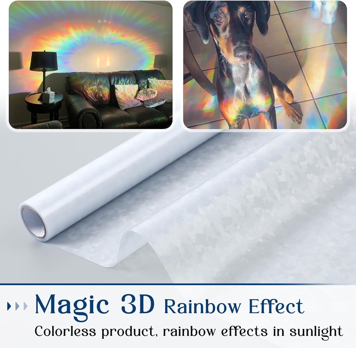 Haton Window Privacy Film Frosted Glass Film for Door Bathroom Shower, Peel & Stick, Day & Night, Papel para Ventanas Privacidad, Covering Sticker Removable Decorative Translucent Pure 17.5" x 78.7"