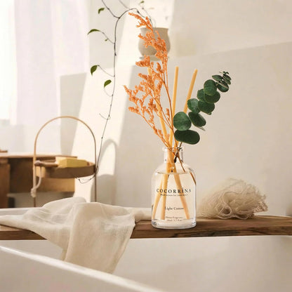 COCORRÍNA Eucalyptus Reed Diffuser Set of 3 - Eucalyptus & Moss, Clean Linen, Ocean Mist Scents, 1.7 fl oz Each, Total 5.1 oz, Scented Oil Diffusers for Home & Office