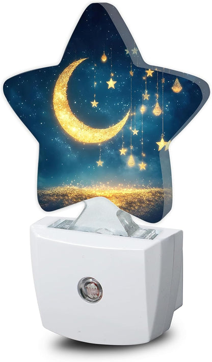Lavender Butterfly Nightlight,Summer Flowers Star Night Lights Plug into Wall Decorations for Bedroom Bathroom,Dusk to Dawn Sensor Kitchen Hallway Stairs Energy Efficient Desk Lamp