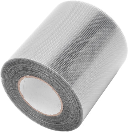 FTVOGUE Window Screen Repair Tape, 80mm x 9.15m Transparent Self Adhesive Mesh Patch for Mesh Doors Tents Pool Net Car Screens Camping Tarps (Gray)