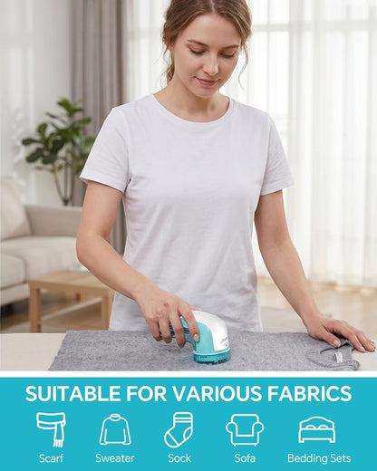 BEAUTURAL Fabric Shaver and Lint Remover, Sweater Defuzzer with 2-Speeds, 2 Replaceable Stainless Steel Blades, Battery Operated, Remove Clothes Fuzz, Lint Balls, Pills, Bobbles Gray