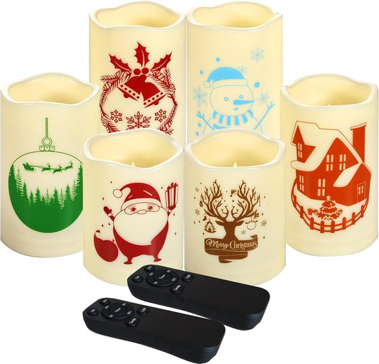 CANDLE CHOICE Waterproof Outdoor Battery Operated Flameless Candles with Remote Timer Plastic Flickering Fake Electric LED Pillars for Lantern Garden Wedding Christmas Decorations 3x4 Inches 3 PCS