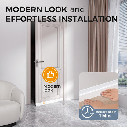 GroTheory 2 Pack Door Draft Stopper, Under Door Sweep for Exterior & Interior Doors, Weather Stripping Door Seal, Garage Window Blocker Noise Cold Air Insulation, Draft Guard Grey 2" W x 39" L