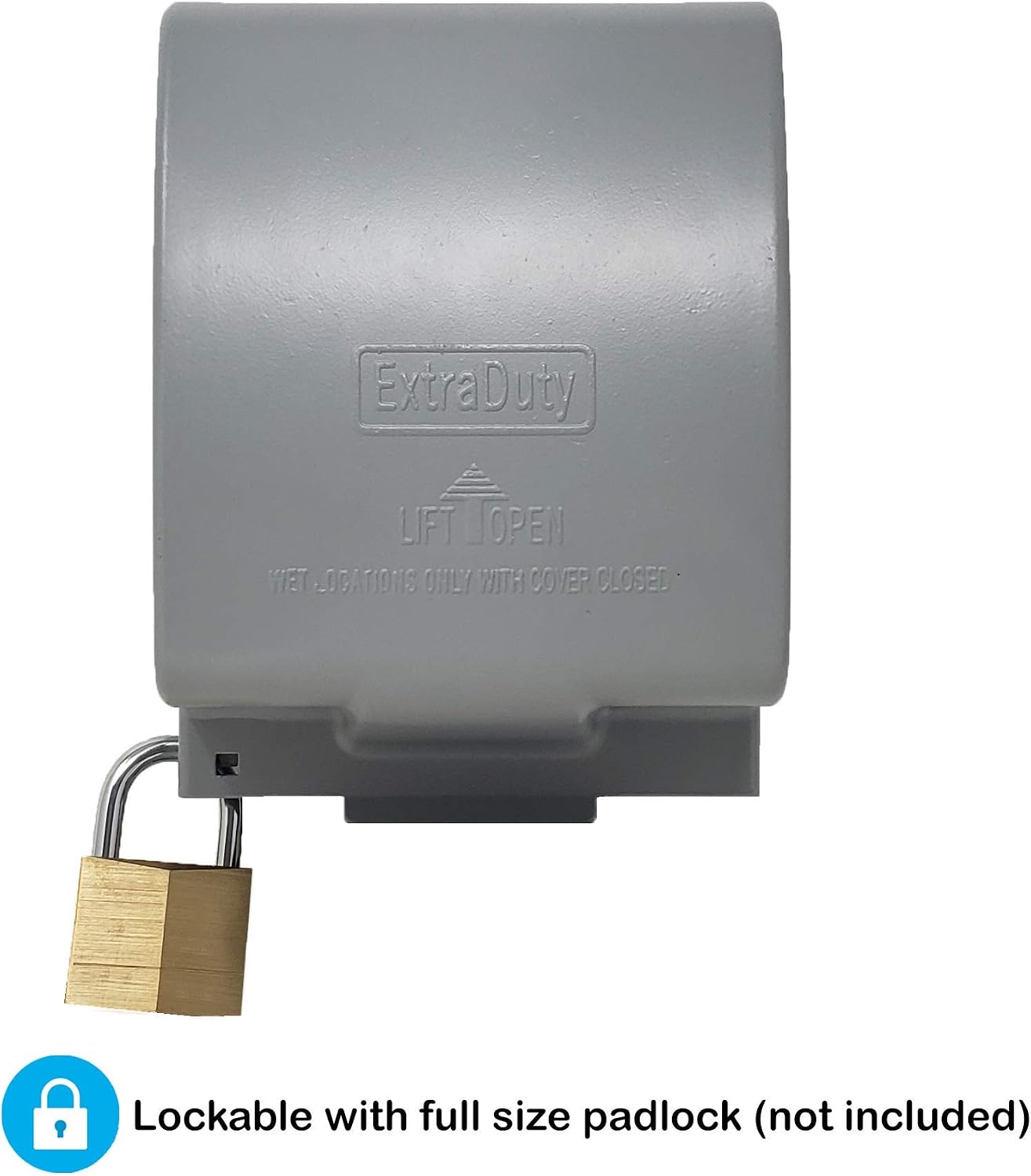 Sealproof 1-Gang Vertical Metal Weatherproof Lockable While In Use Outdoor Outlet Receptacle Cover, 7-in-1 Configurations